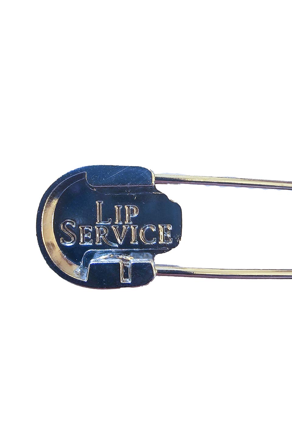 Lip Service Chrome and Black Enamel Skull Kilt Safety Pin-Accessories-Lip Service