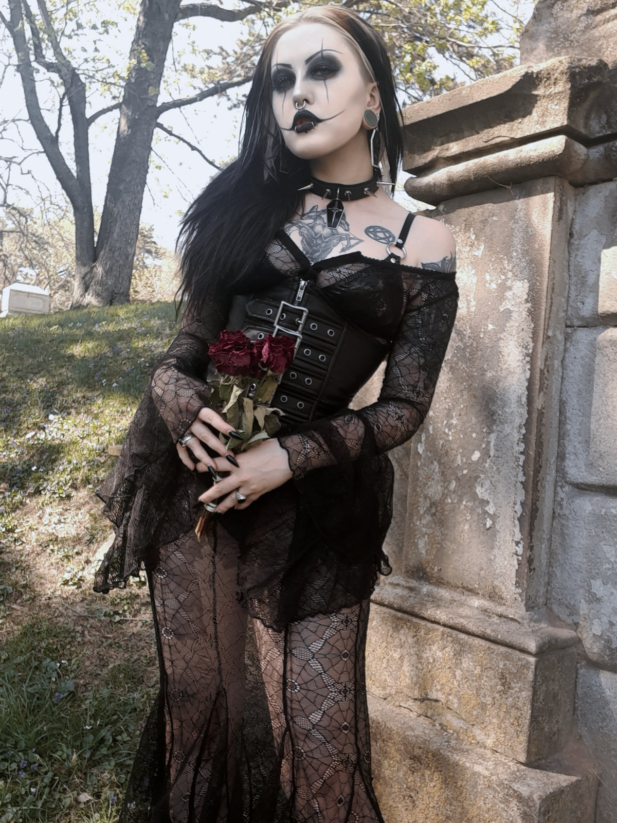 Webutante Spiderweb Bell Sleeve Top-Tops-Lip Service