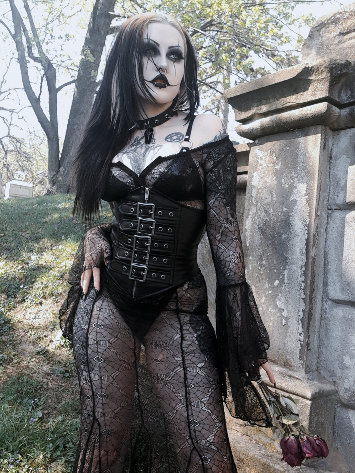 Classic Waist Cincher in Matte Black Vegan Leather-Tops-Lip Service