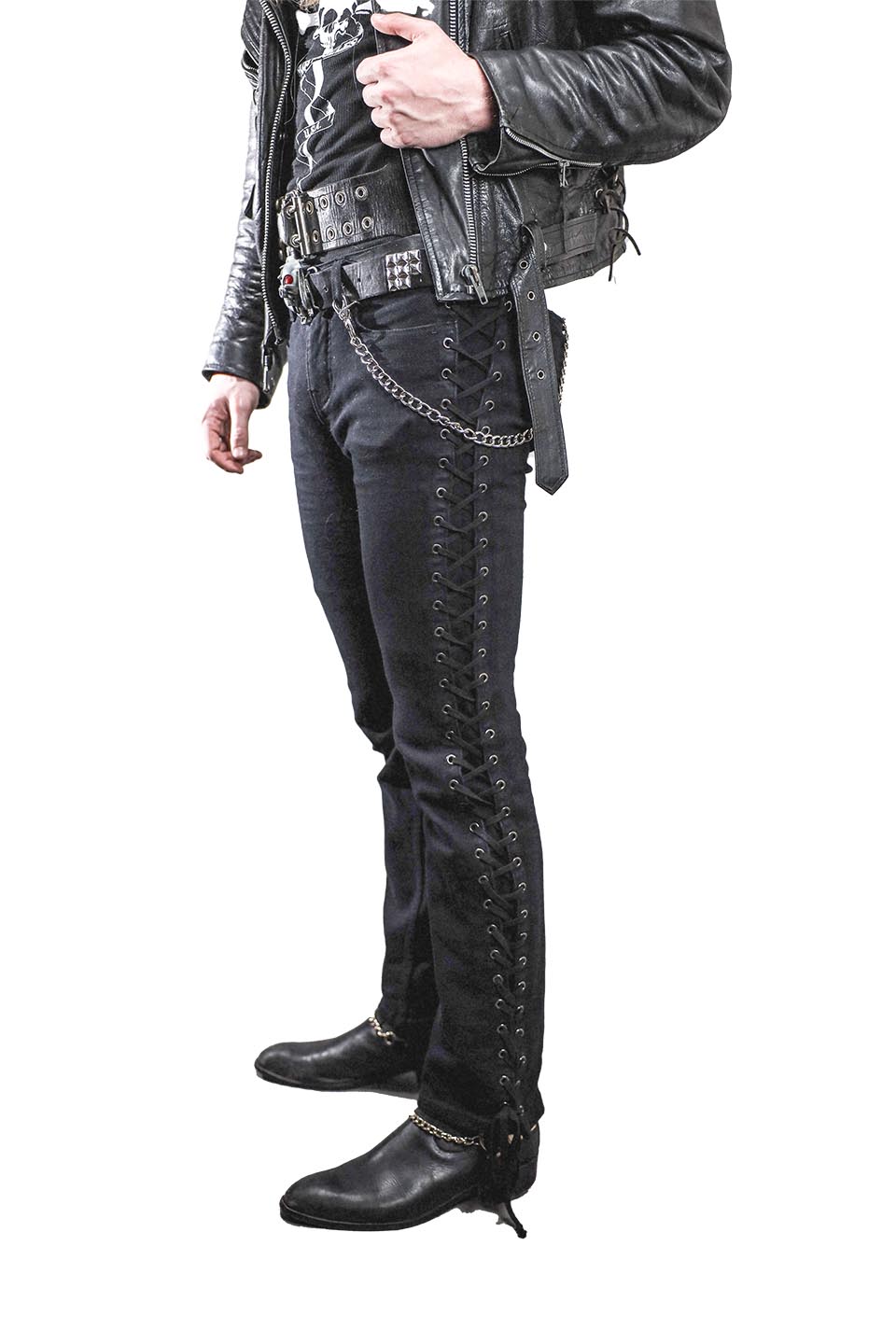 Side Lace Rocker Jeans-Bottoms-Lip Service