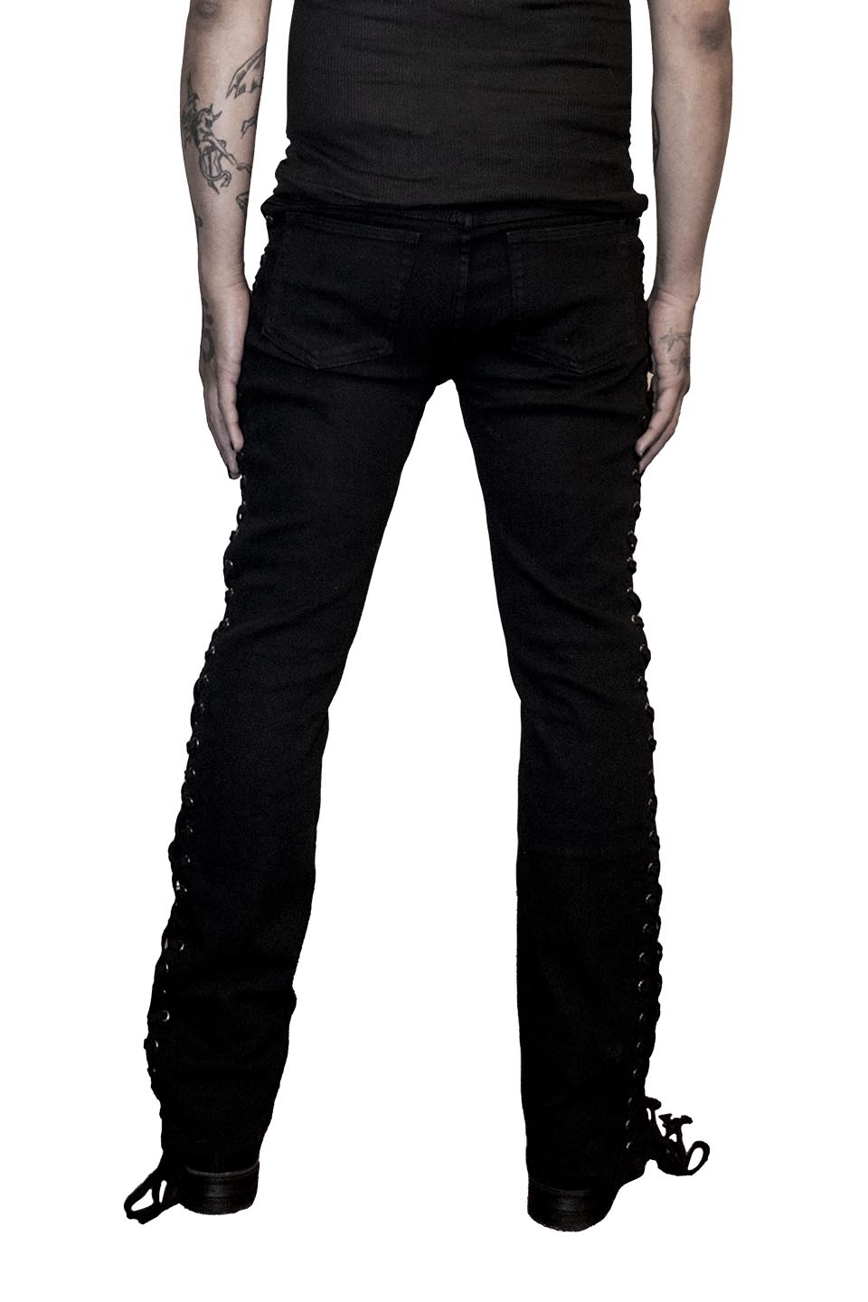 Side Lace Rocker Jeans-Bottoms-Lip Service