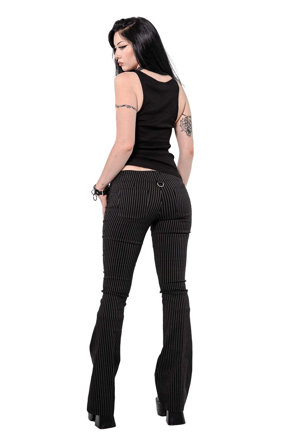 Pinstriped Gangsta Pranksta Pants - Karley-PANTS-Lip Service