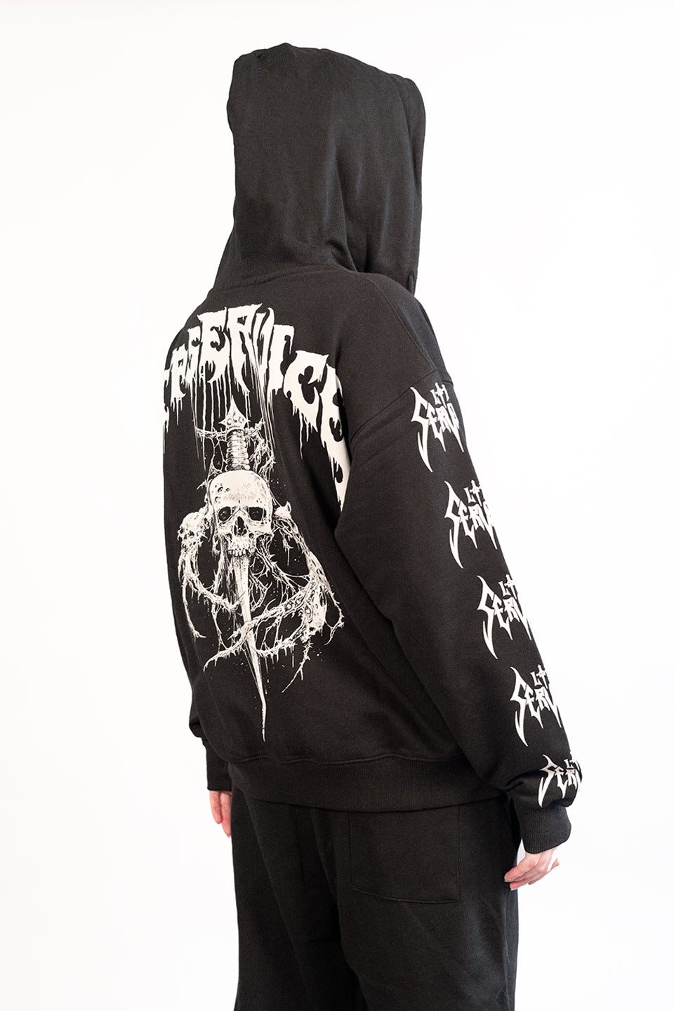 Lip Service Metal Dagger Zipper Hoodie-Tops-Lip Service