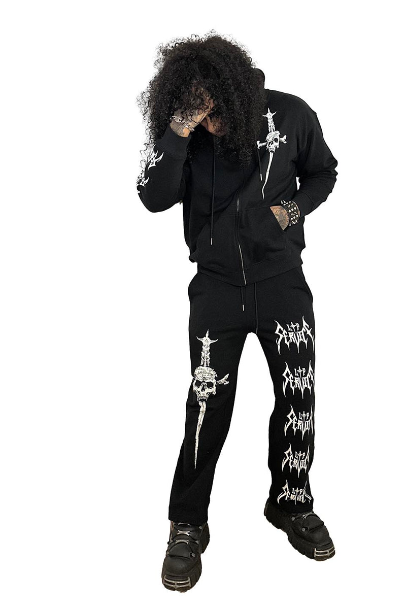 Lip Service Metal Dagger Zipper Hoodie-Tops-Lip Service