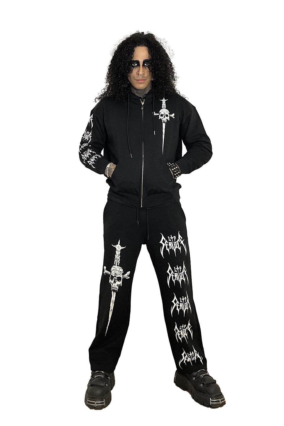 Lip Service Metal Dagger Zipper Hoodie-Tops-Lip Service