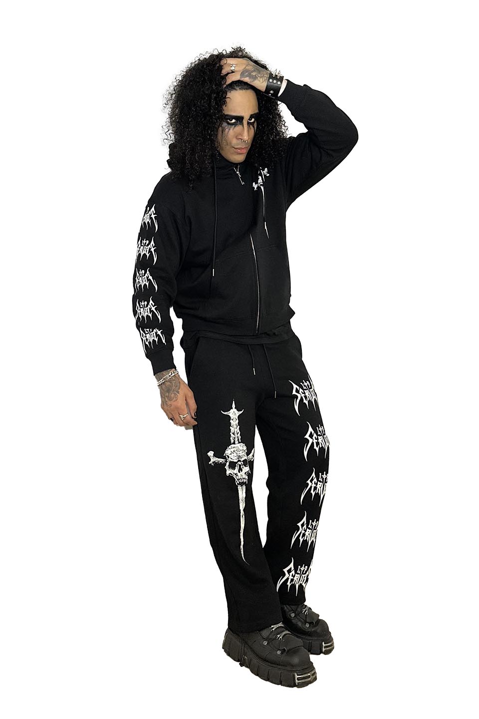 Lip Service Metal Dagger Zipper Hoodie-Tops-Lip Service