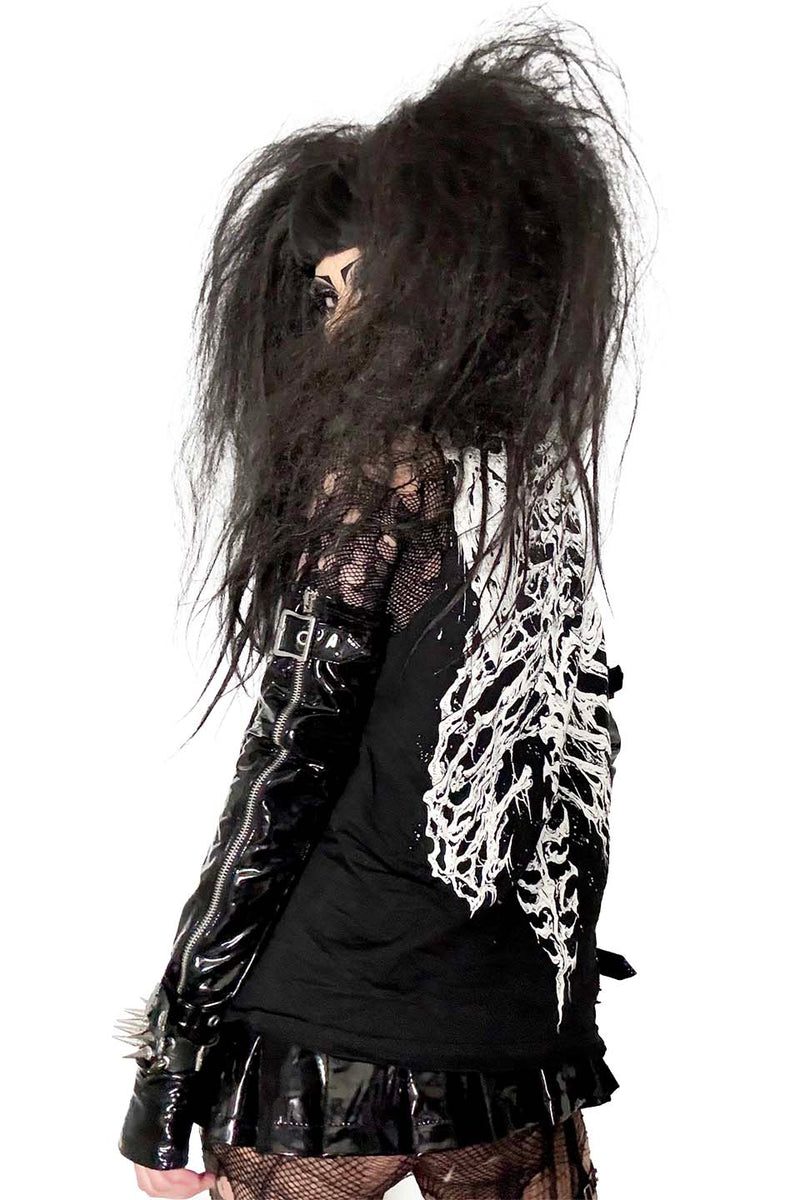 Dead Inside Rib Cage Sleeveless T-shirt-Tops-Lip Service