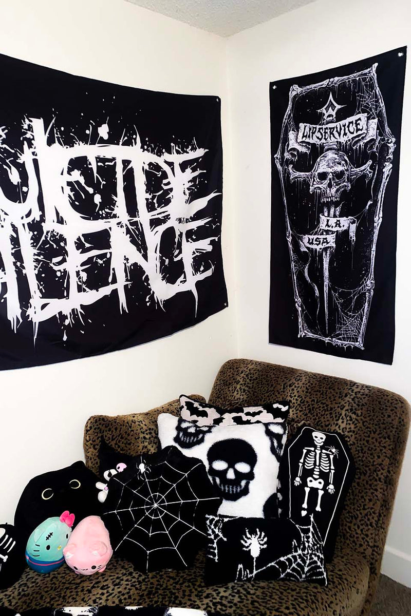 Lip Service Coffin Wall Banner-Accessories-Lip Service