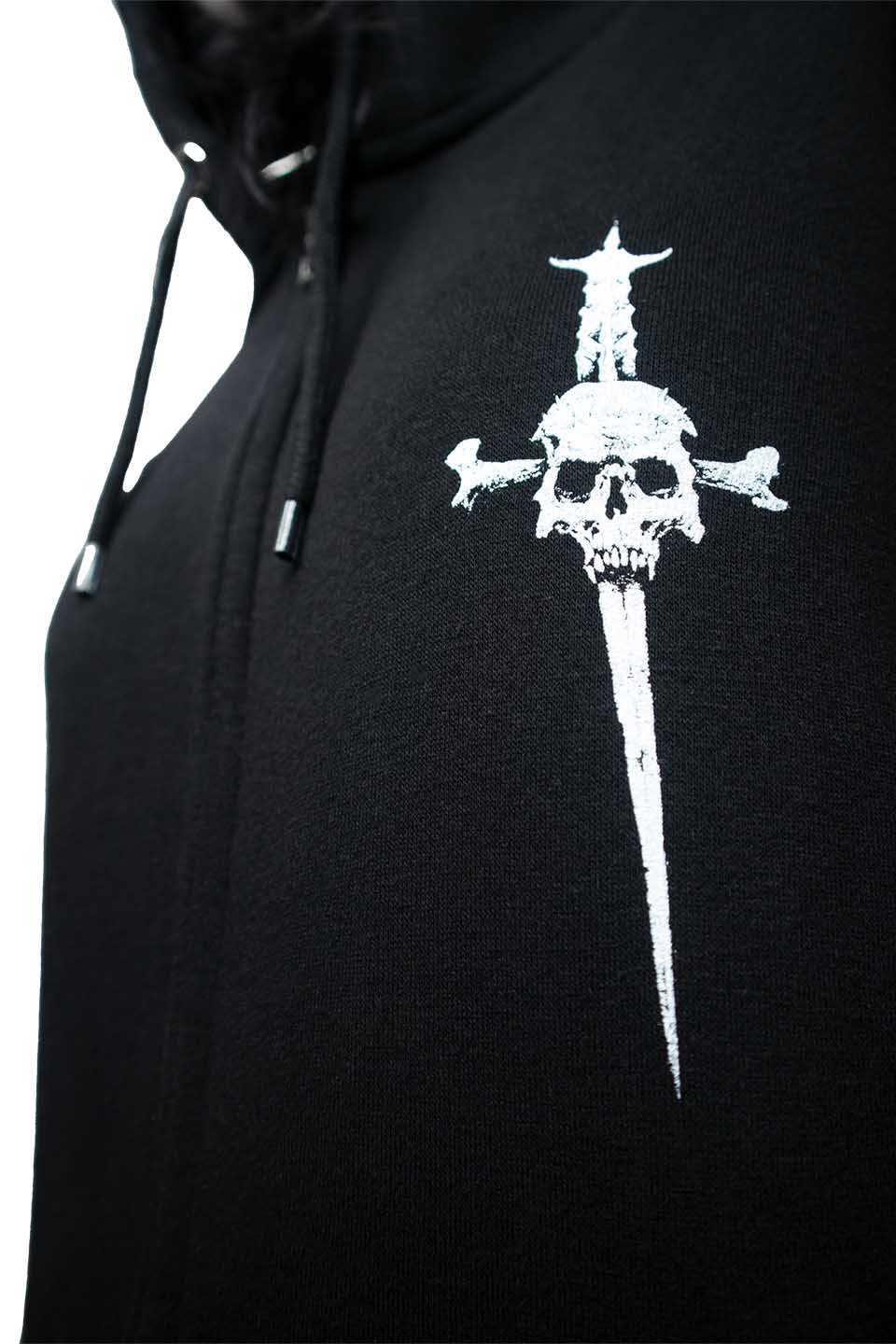 Lip Service Dagger Coffin Zip Hoodie-Tops-Lip Service