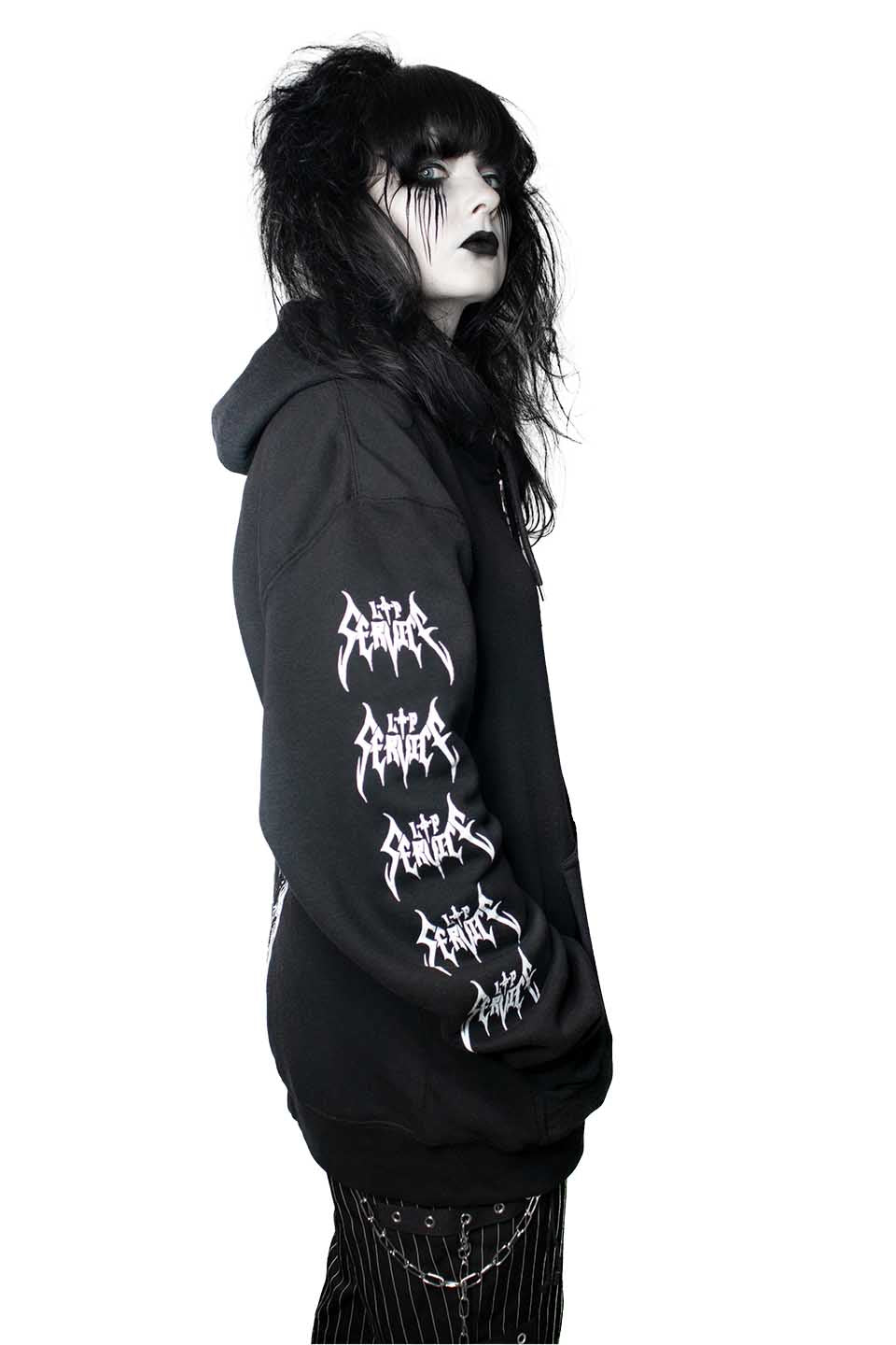 Lip Service Dagger Coffin Zip Hoodie-Tops-Lip Service