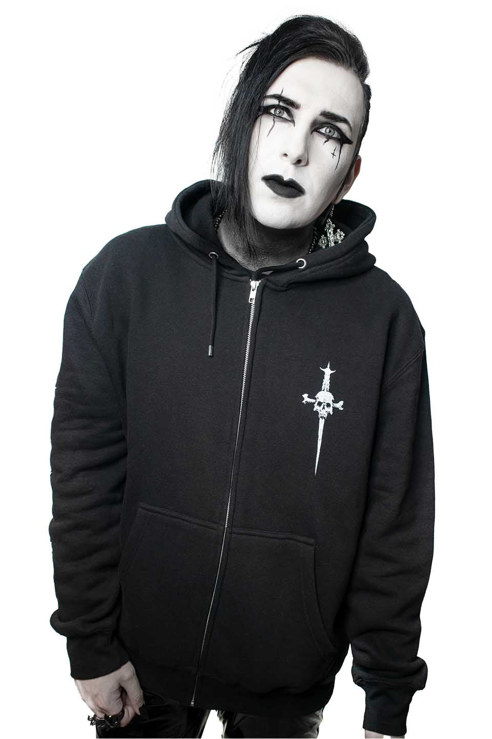 Lip Service Dagger Coffin Zip Hoodie-Tops-Lip Service