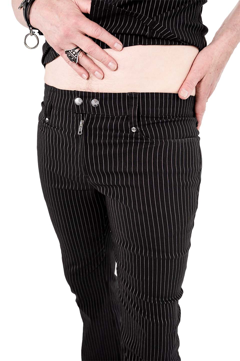 Men's Pinstriped Gangsta Pranksta Pants - Stitch-PANTS-Lip Service