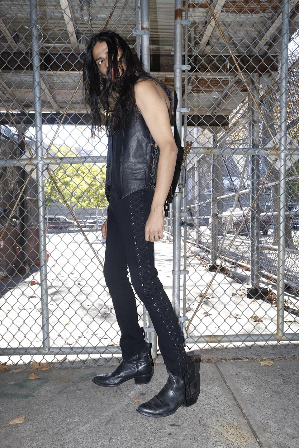 Side Lace Rocker Jeans-Bottoms-Lip Service