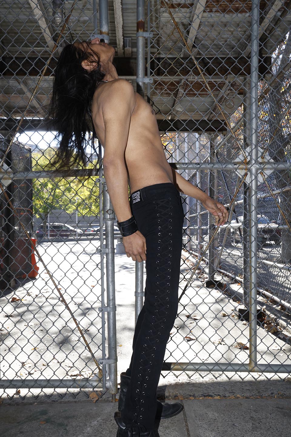 Side Lace Rocker Jeans-Bottoms-Lip Service