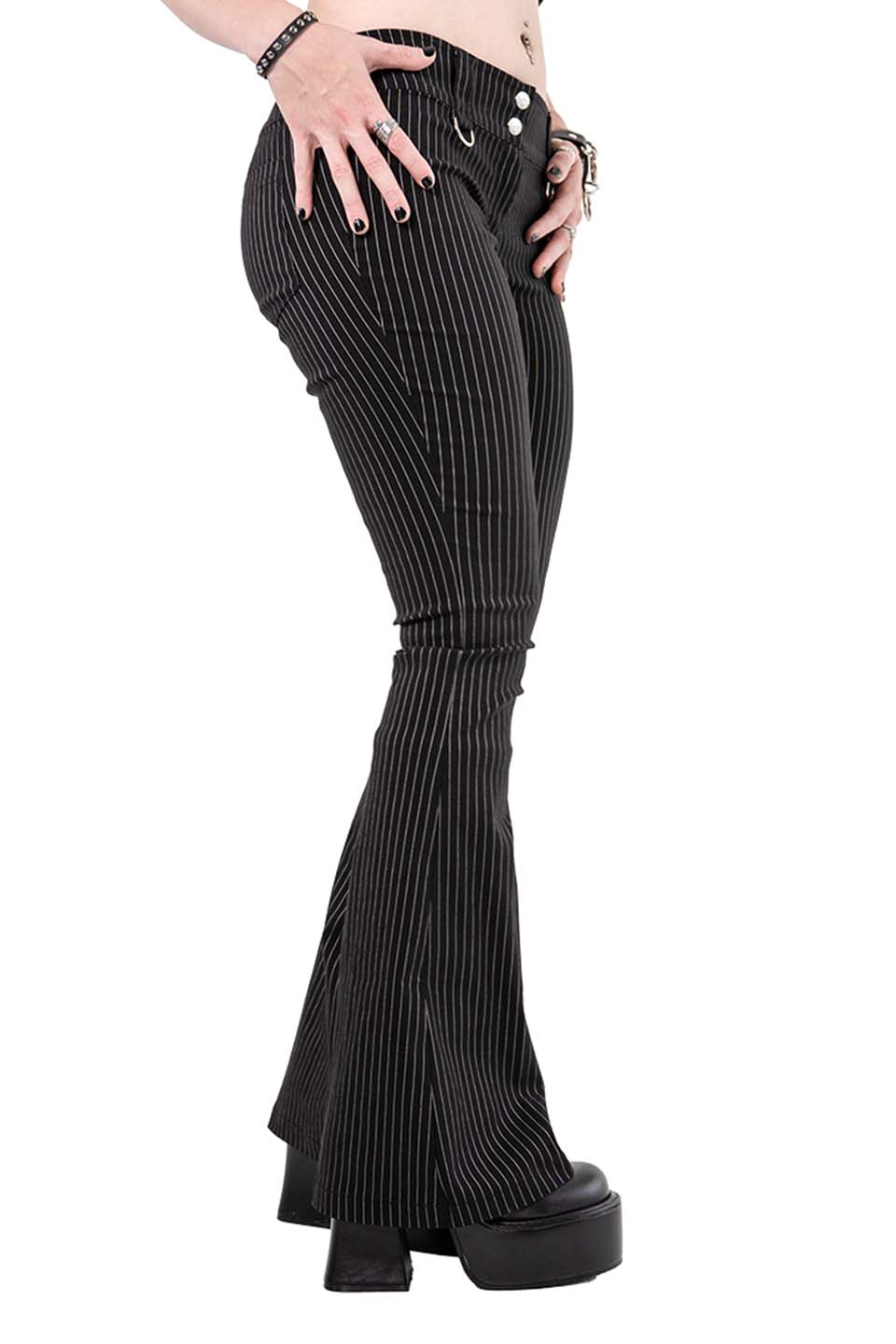 Pinstriped Gangsta Pranksta Pants - Karley-PANTS-Lip Service