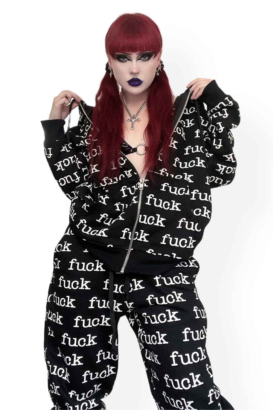 FUCK HOODIE-Hoodie-Lip Service