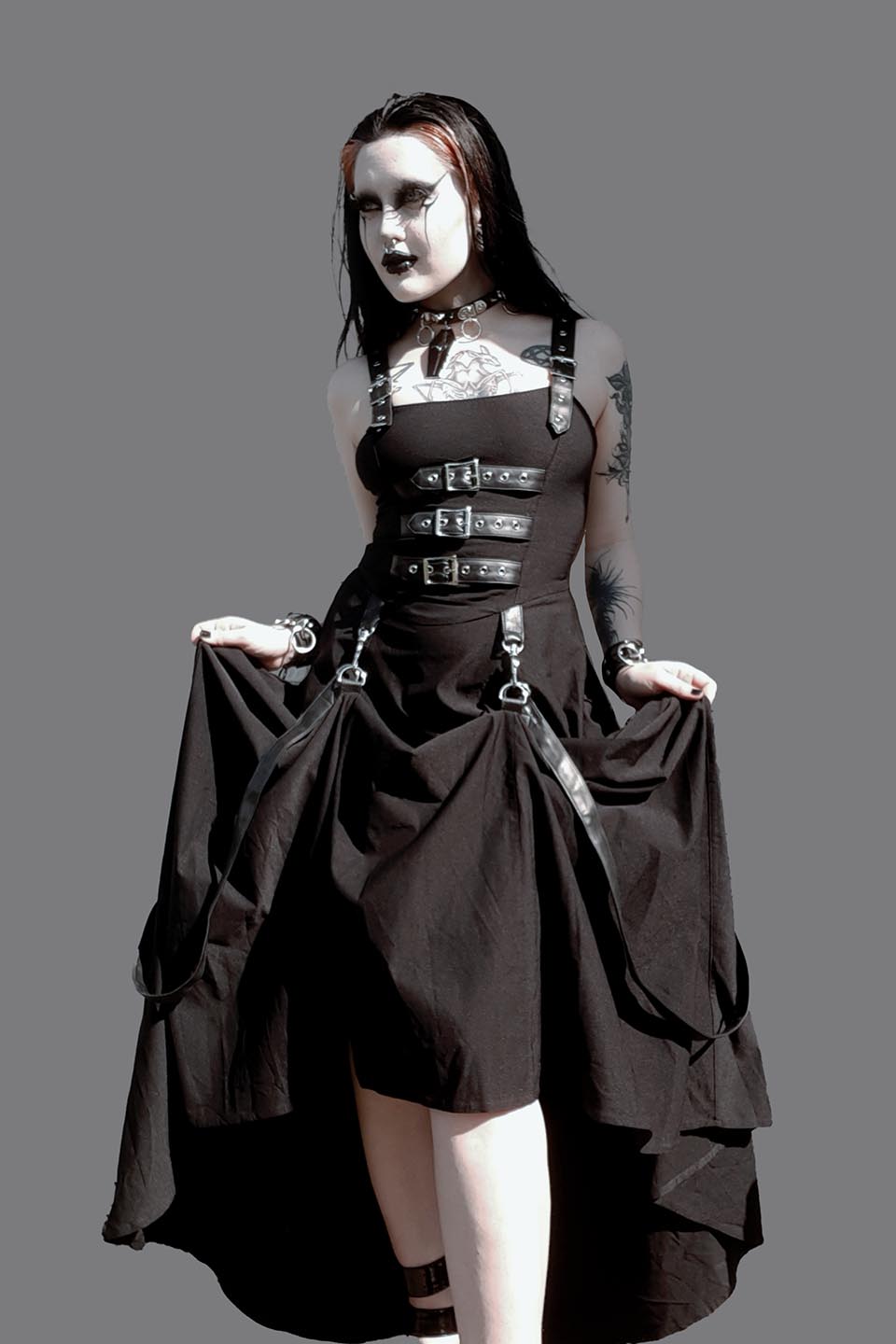 BLACK INDUSTRY BALL GOWN-Dresses-Lip Service