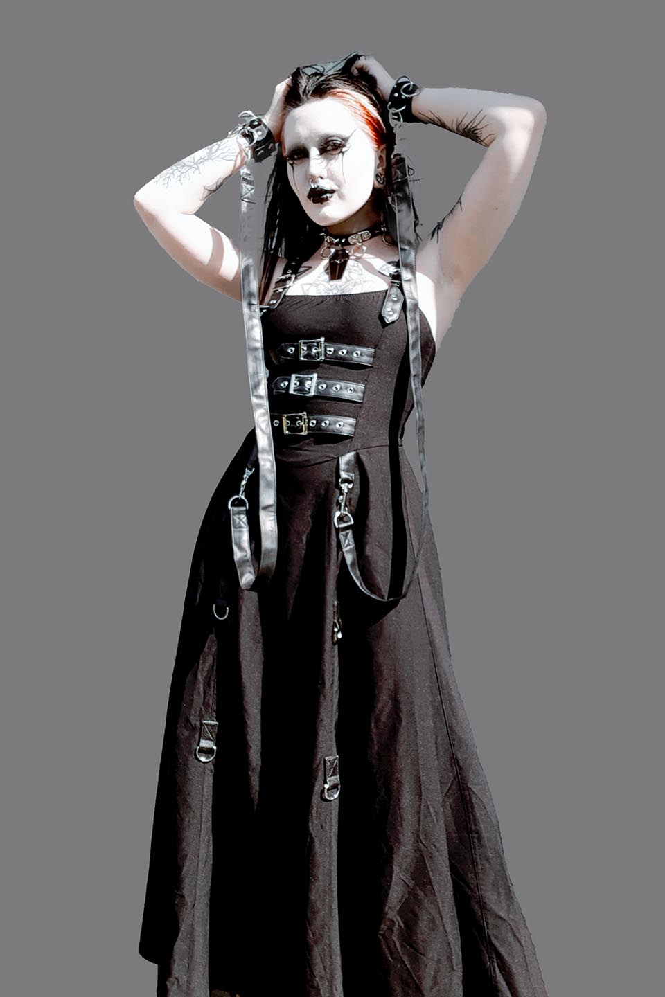 BLACK INDUSTRY BALL GOWN-Dresses-Lip Service