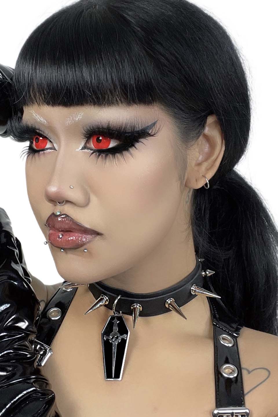 Spiked Choker with Coffin Dagger Pendant-Accessories-Lip Service