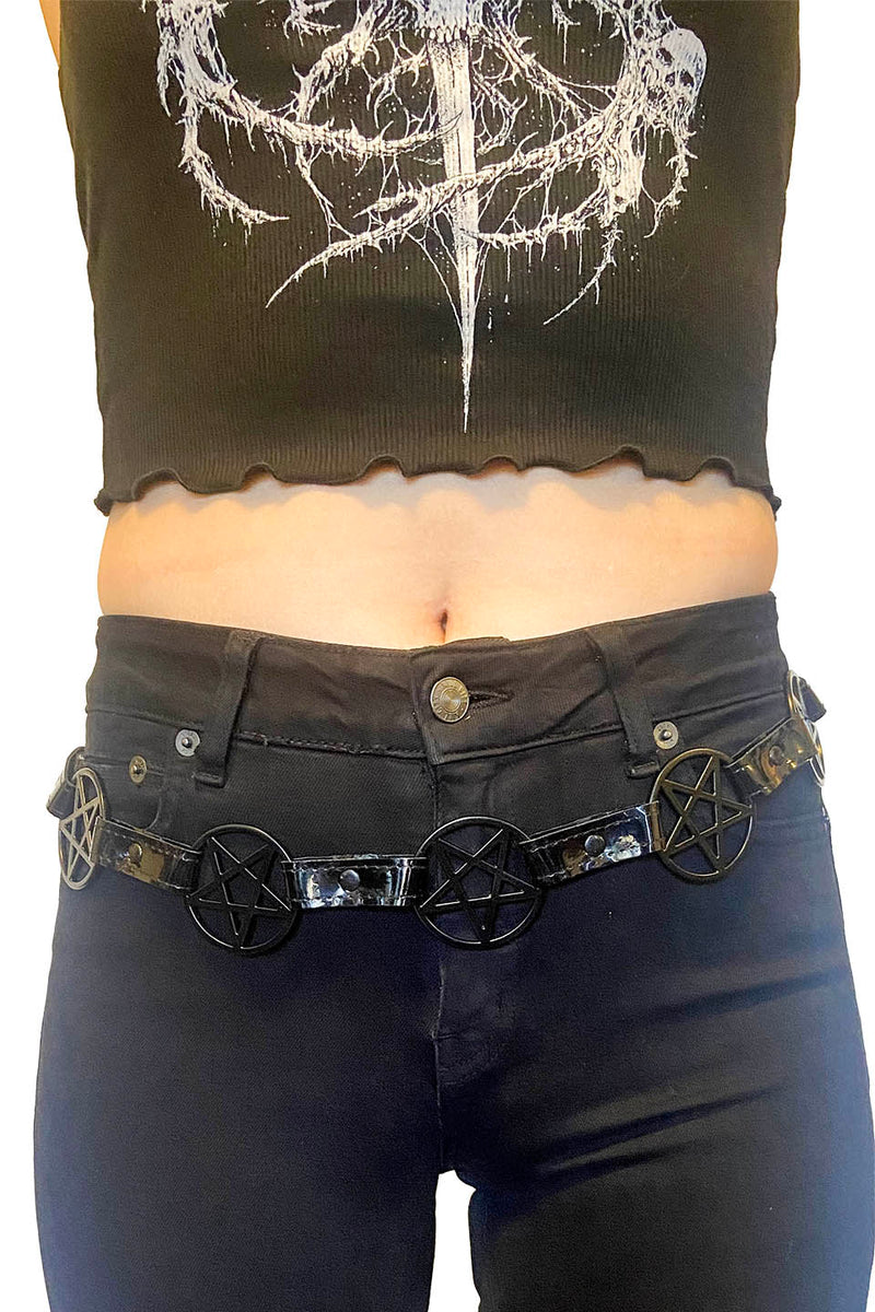Black Pentagram Belt-Accessories-Lip Service