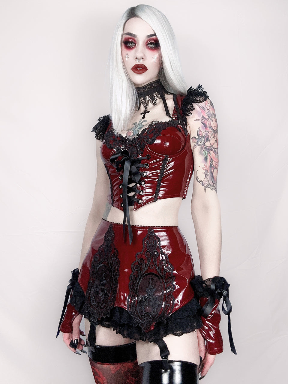 Bloodlust Garter Skirt-Skirts-Lip Service