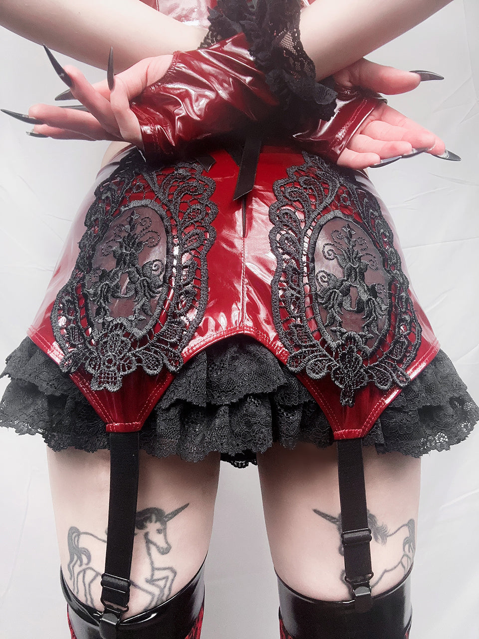 Bloodlust Garter Skirt (limited edition)-Skirts-Lip Service