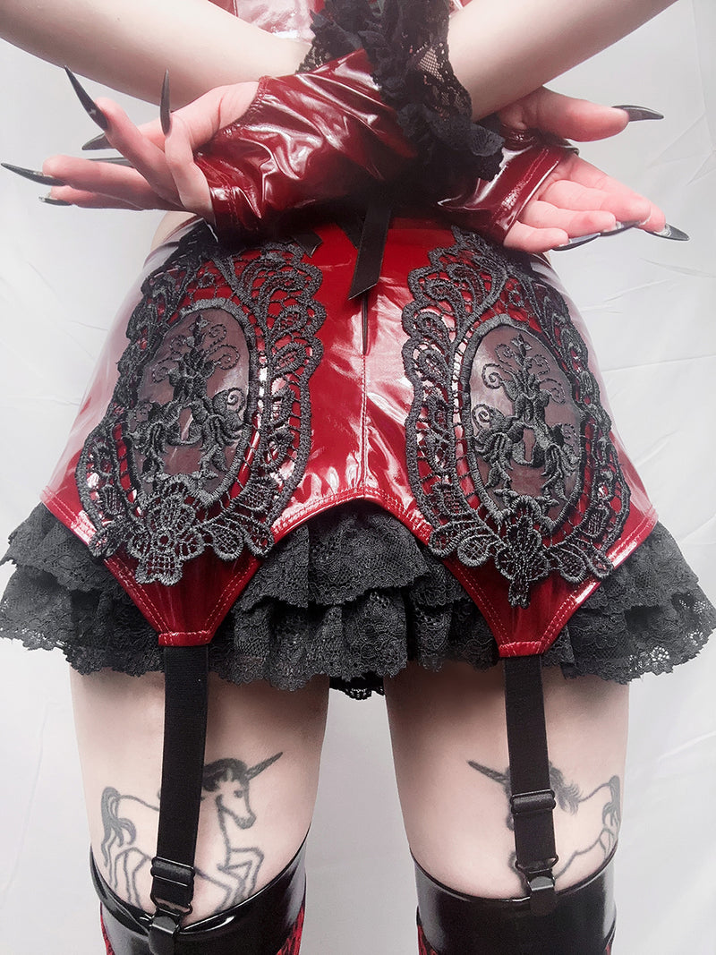 Bloodlust Garter Skirt-Skirts-Lip Service