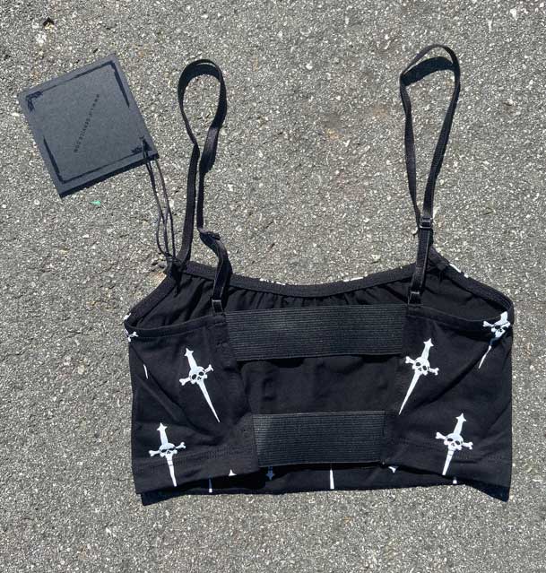 Vintage Dagger Print Bra Top-Tops-Lip Service