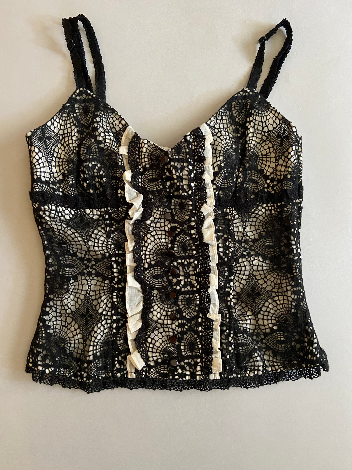 Vintage Blacklist Crochet Lace Tank Top-Tops-Lip Service