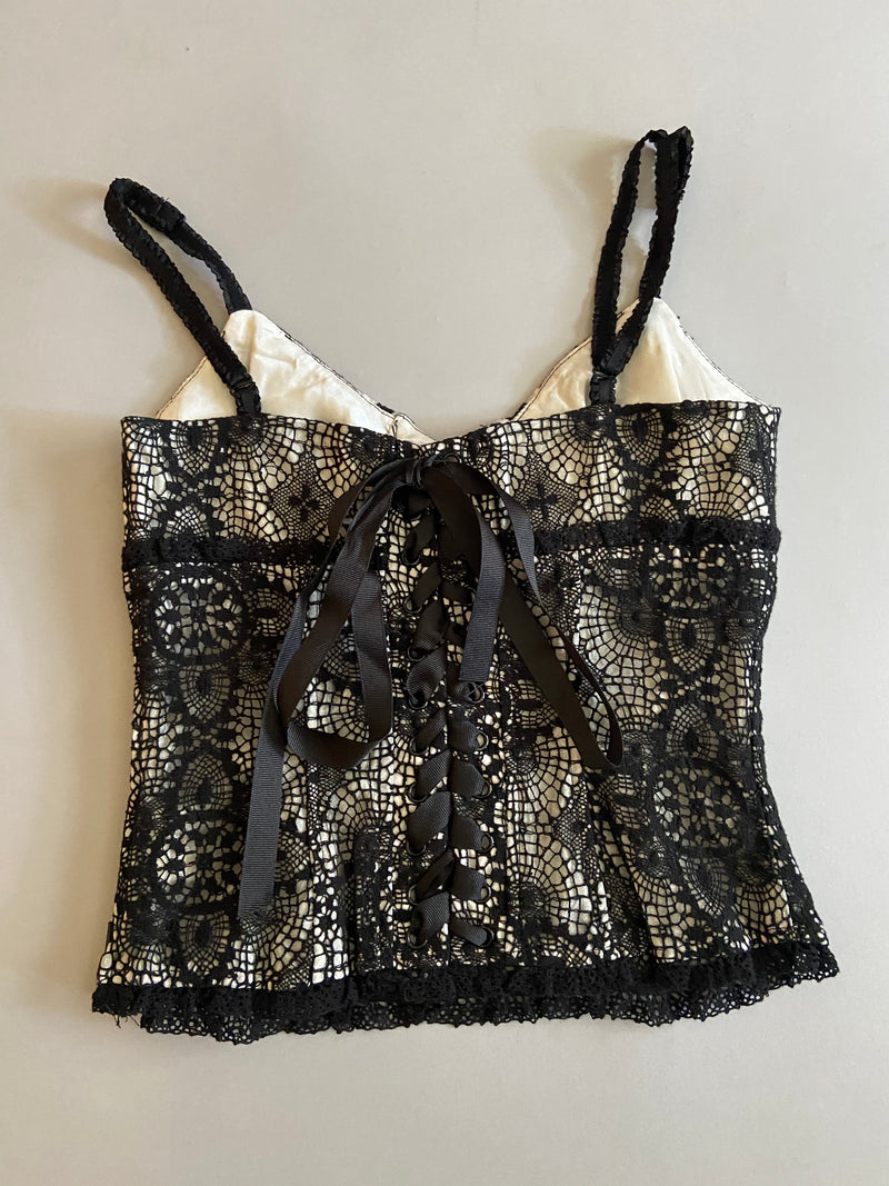 Vintage Blacklist Crochet Lace Tank Top-Tops-Lip Service