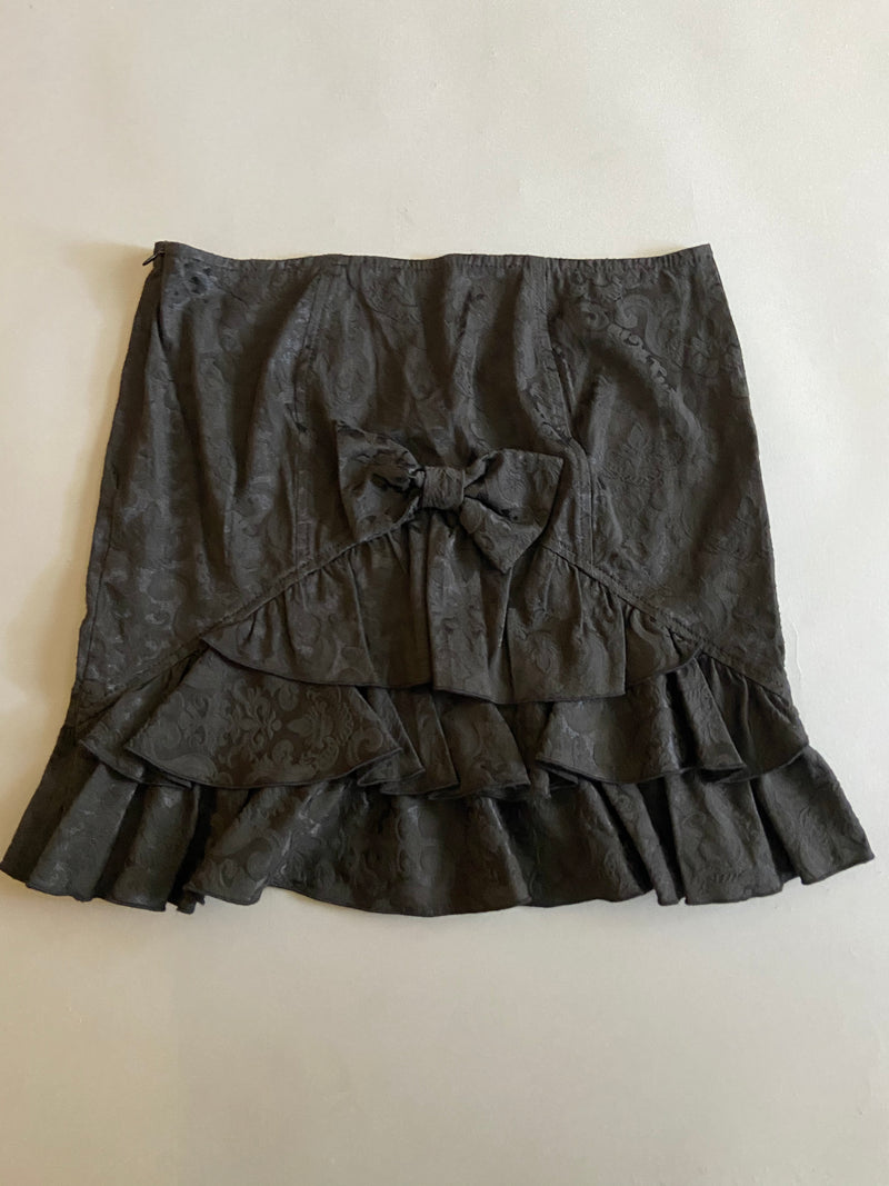 Vintage Blacklist Black on Black Brocade Fabric skirt-Skirt-Lip Service