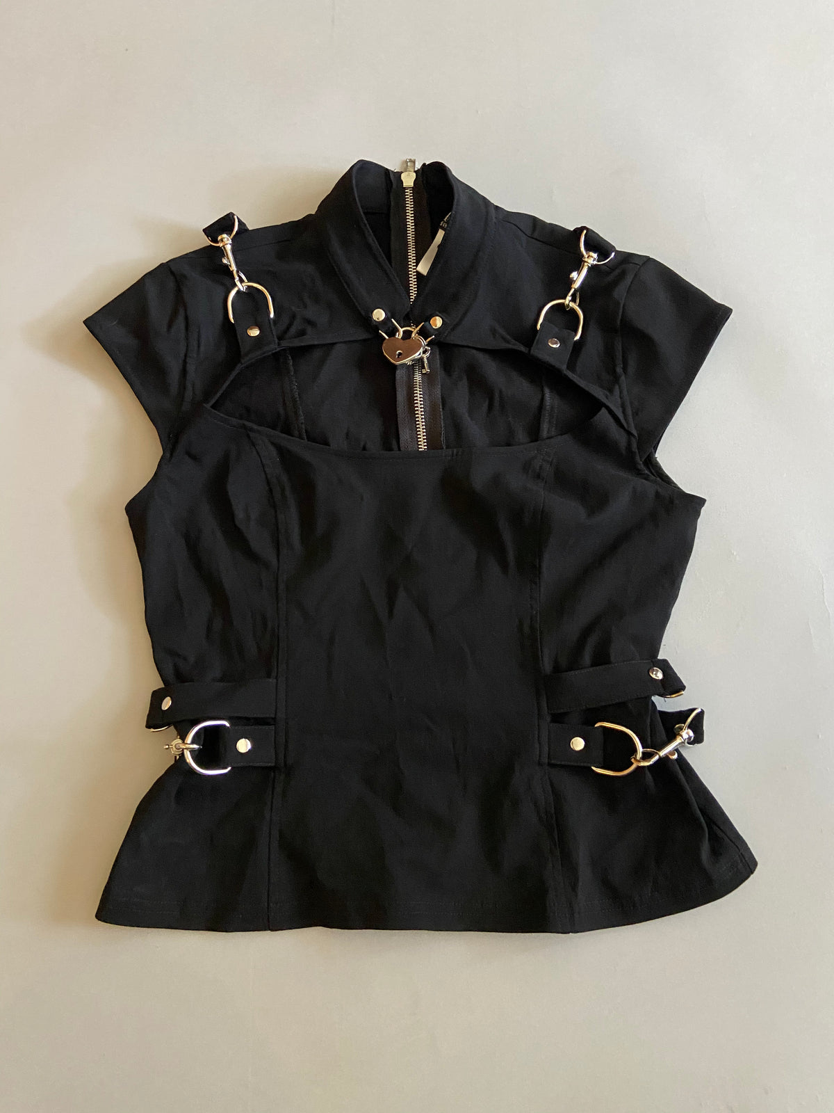 Lip Service Black Gansta Pranksta Bondage Top-Tops-Lip Service