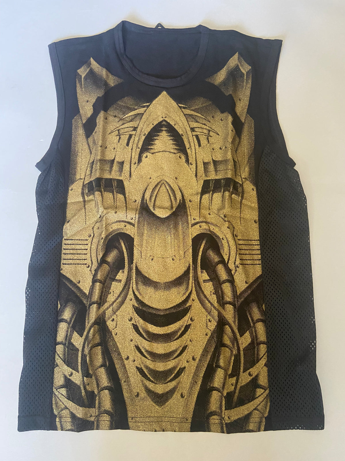 Vintage Men's Sleeveless Bio Mechanics Top - size M-Tops-Lip Service