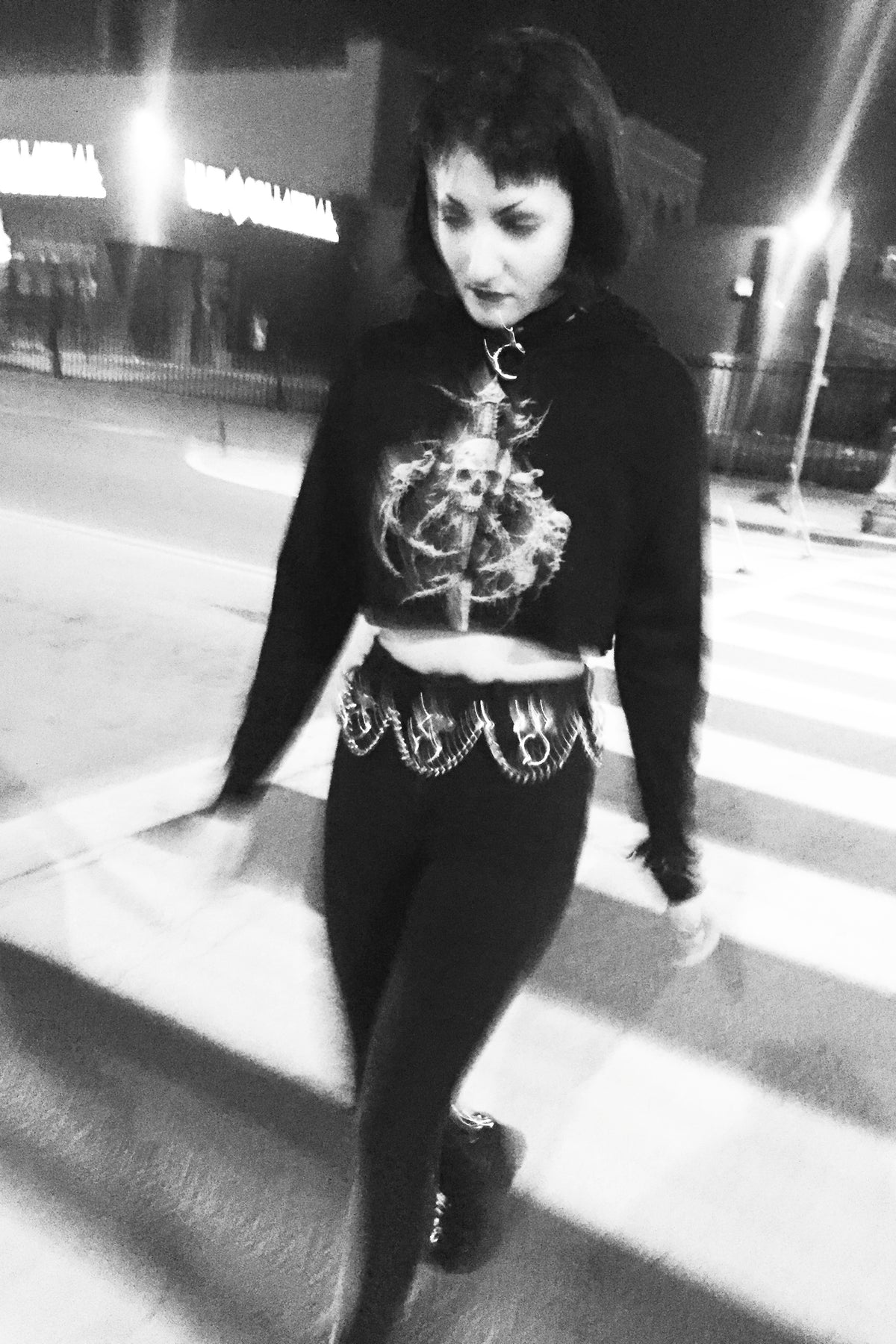 Riddick X Lip Service Crop Hoodie-Tops-Lip Service