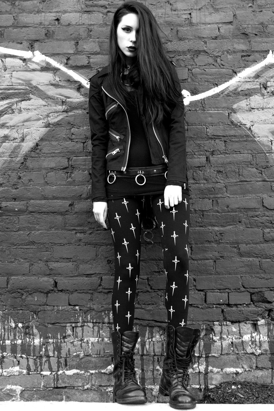 Dagger Print Leggings-Leggings-Lip Service