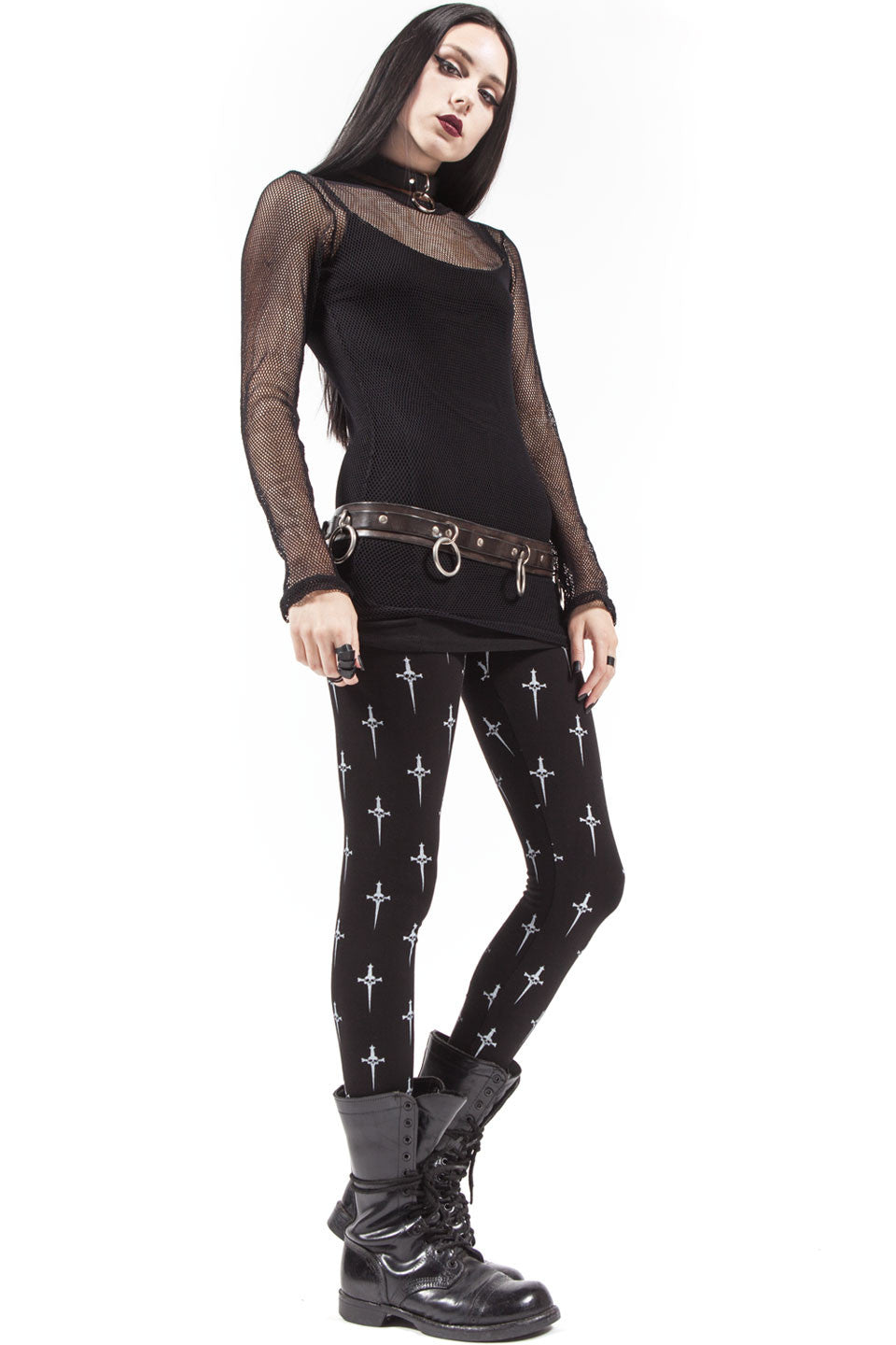 Dagger Print Leggings-Leggings-Lip Service