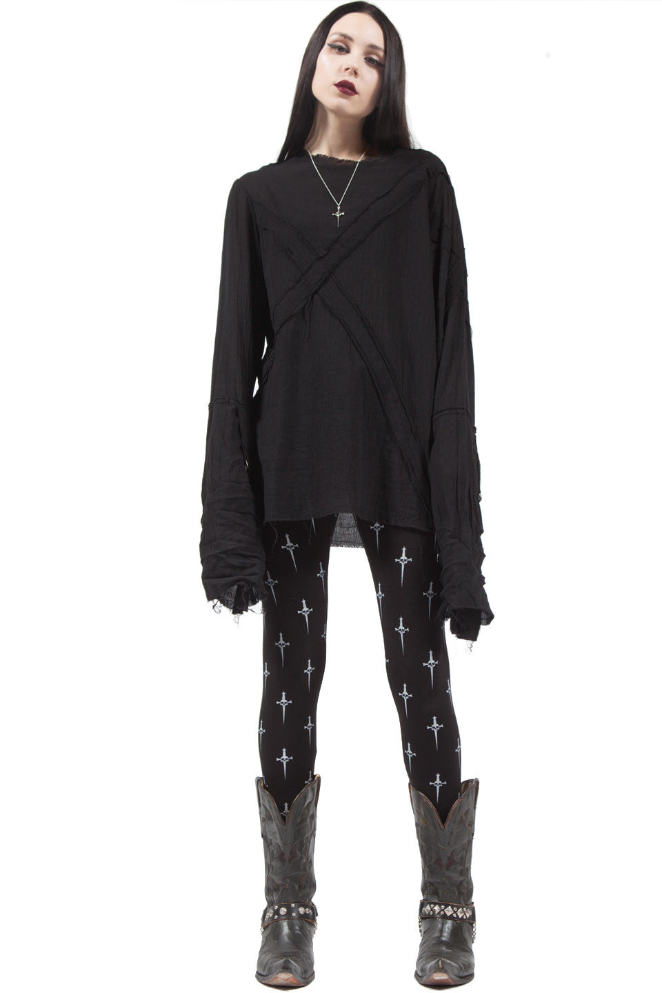 Dagger Print Leggings-Leggings-Lip Service