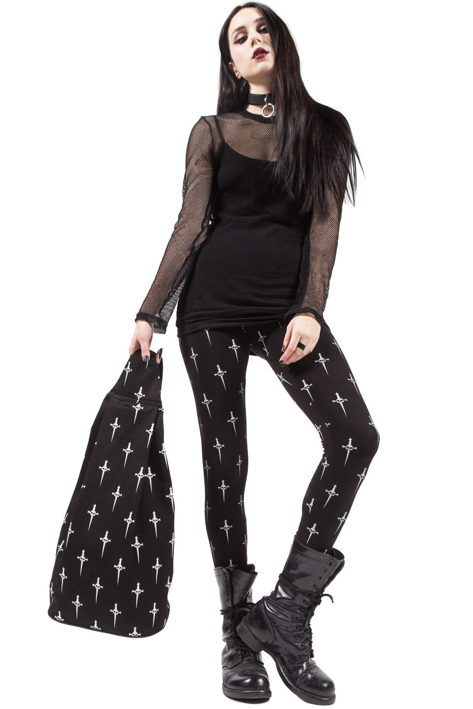 Dagger Print Large Backpack-Accessories-Lip Service