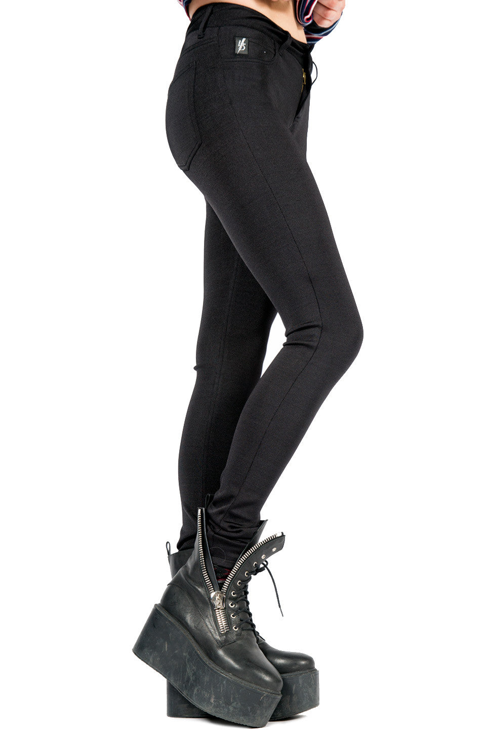 Straight From The Heart Glam Spandex Jean-Bottoms-Lip Service