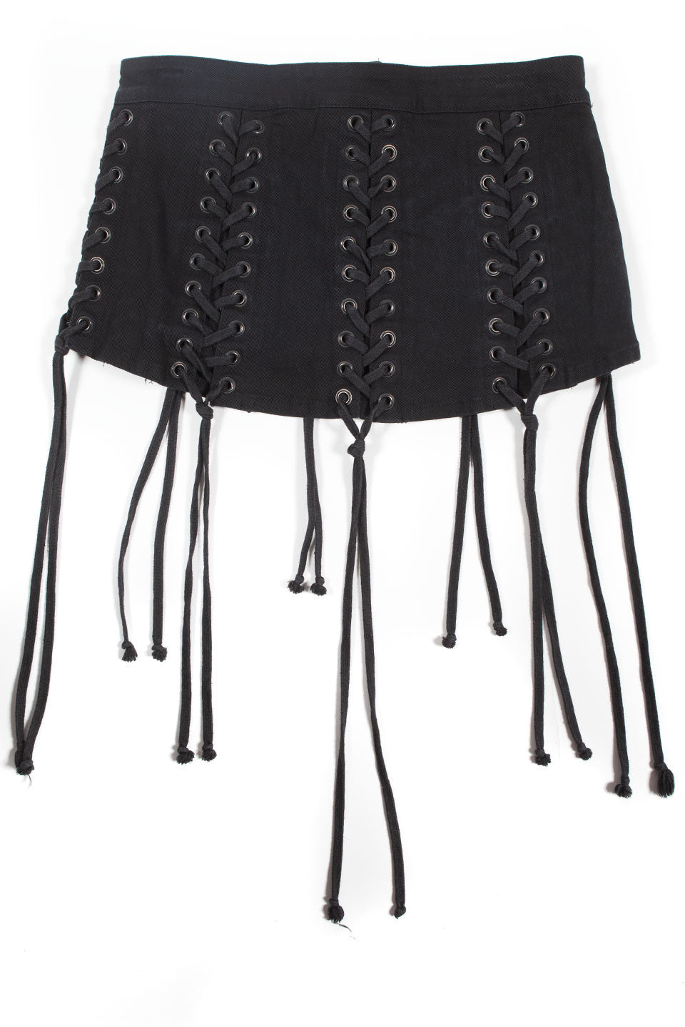 Lace Up Micro Mini Skirt-Dresses-Lip Service