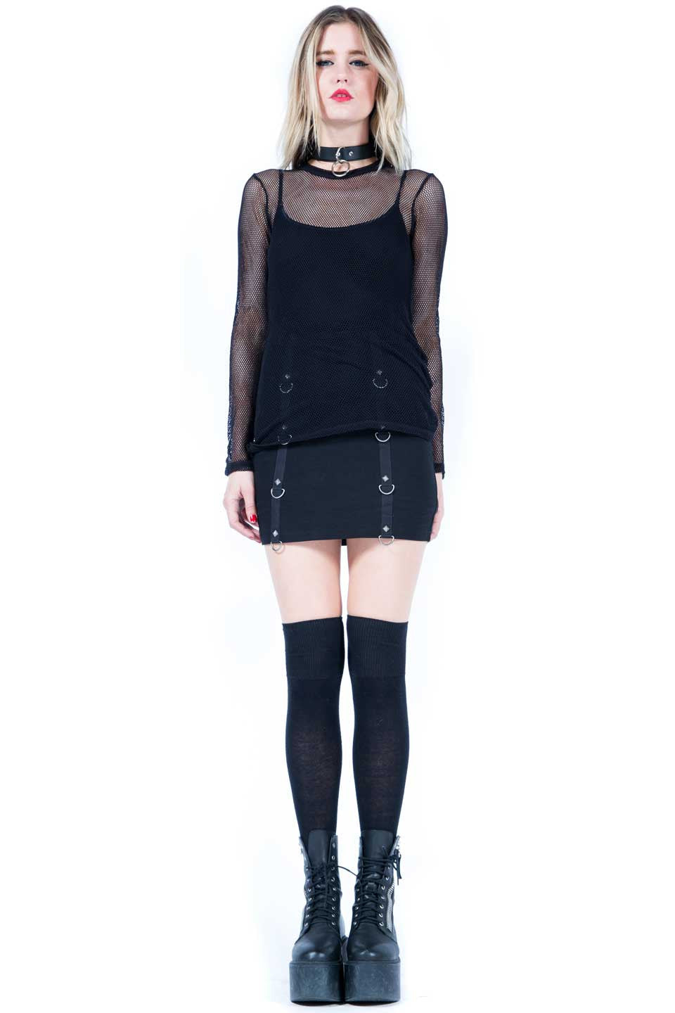 Vintage Batz & Bones Pencil Skirt-Skirts-Lip Service