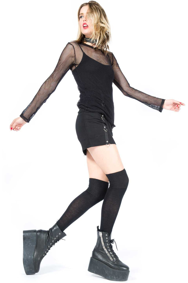 Vintage Batz & Bones Pencil Skirt-Skirts-Lip Service