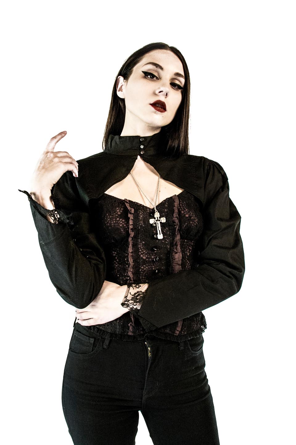 Vintage Darkness Shrug-Tops-Lip Service