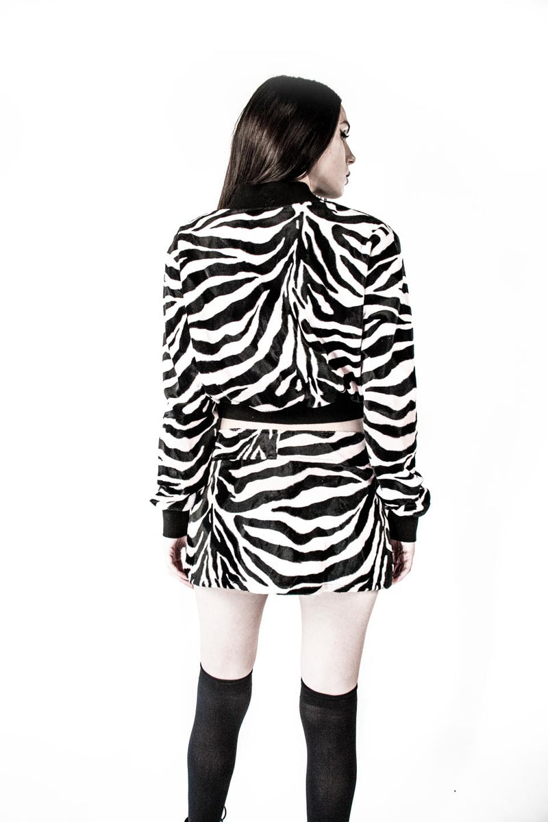 Vintage Zebra Mini Skirt-Skirts-Lip Service