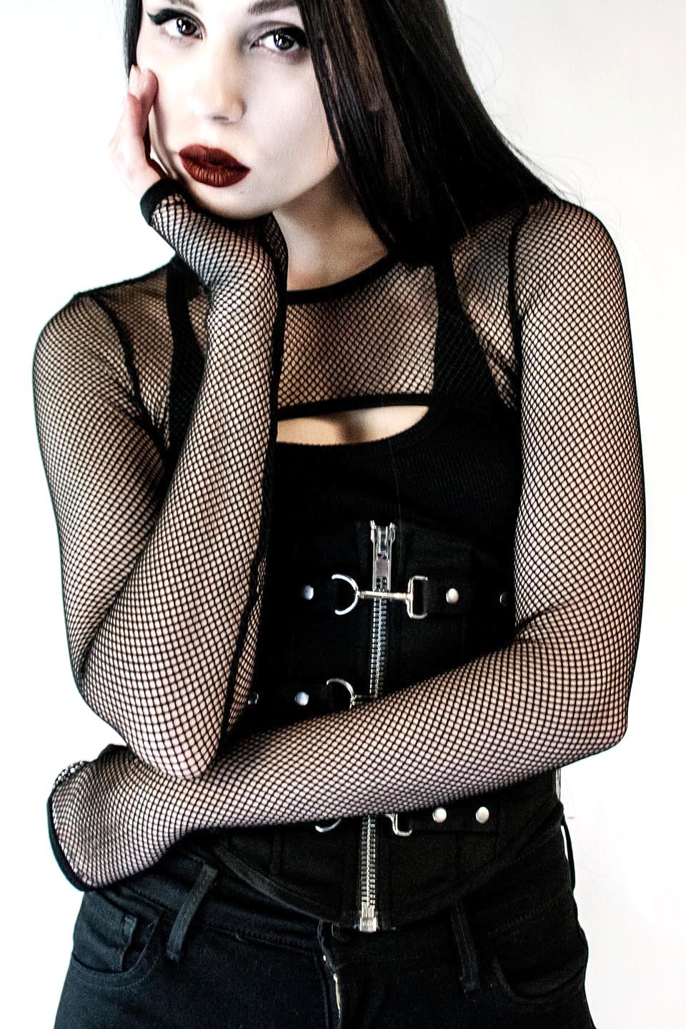 Fishnet Shrug-Tops-Lip Service