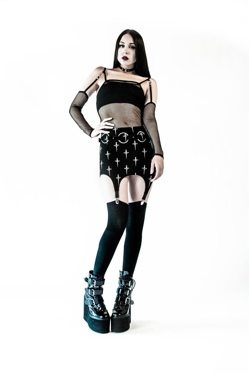 Black Transformer Fishnet Top-Tops-Lip Service
