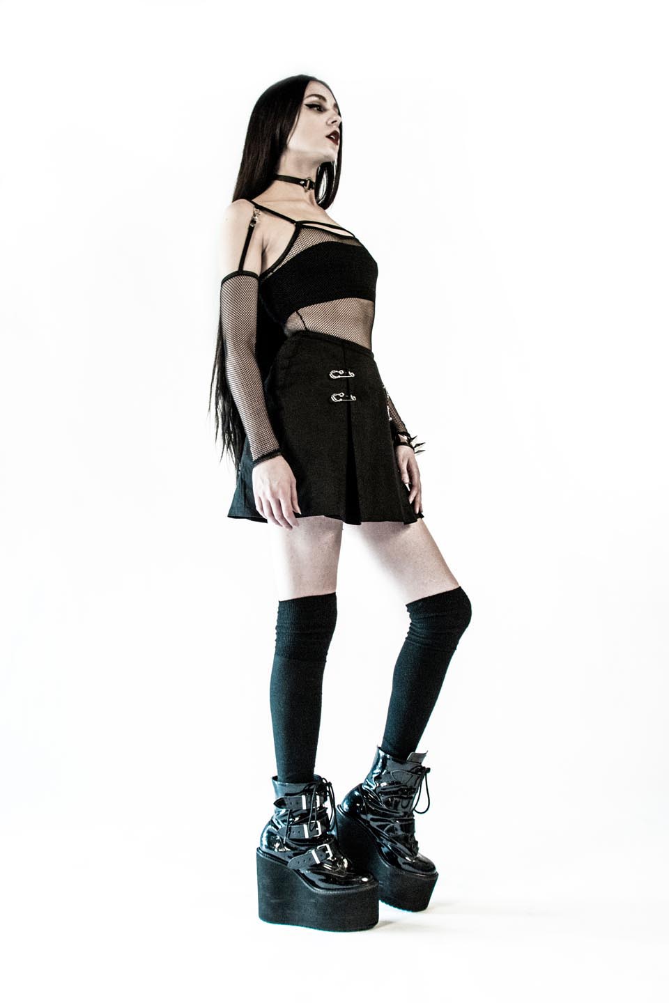Black Transformer Fishnet Top-Tops-Lip Service