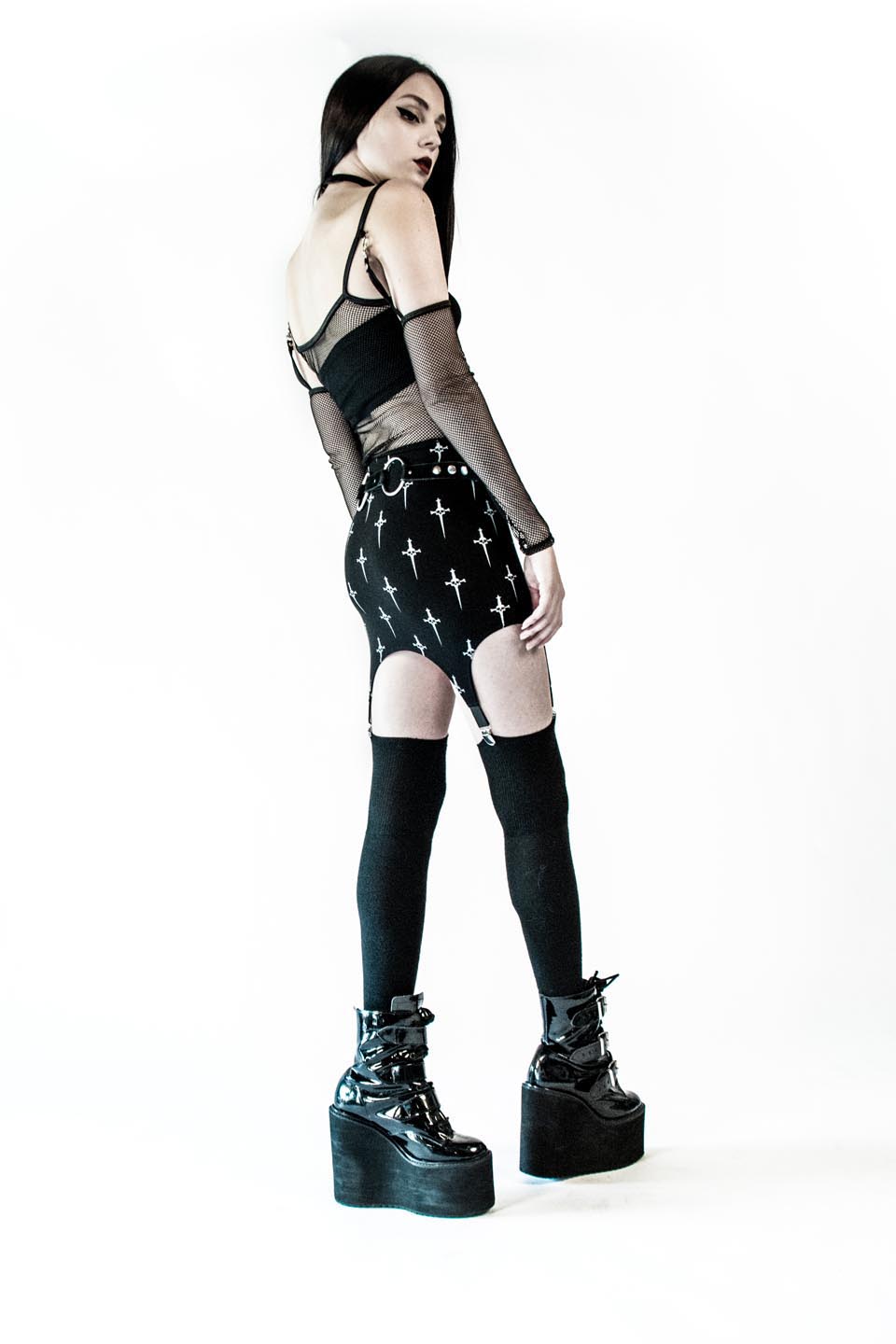 Black Transformer Fishnet Top-Tops-Lip Service