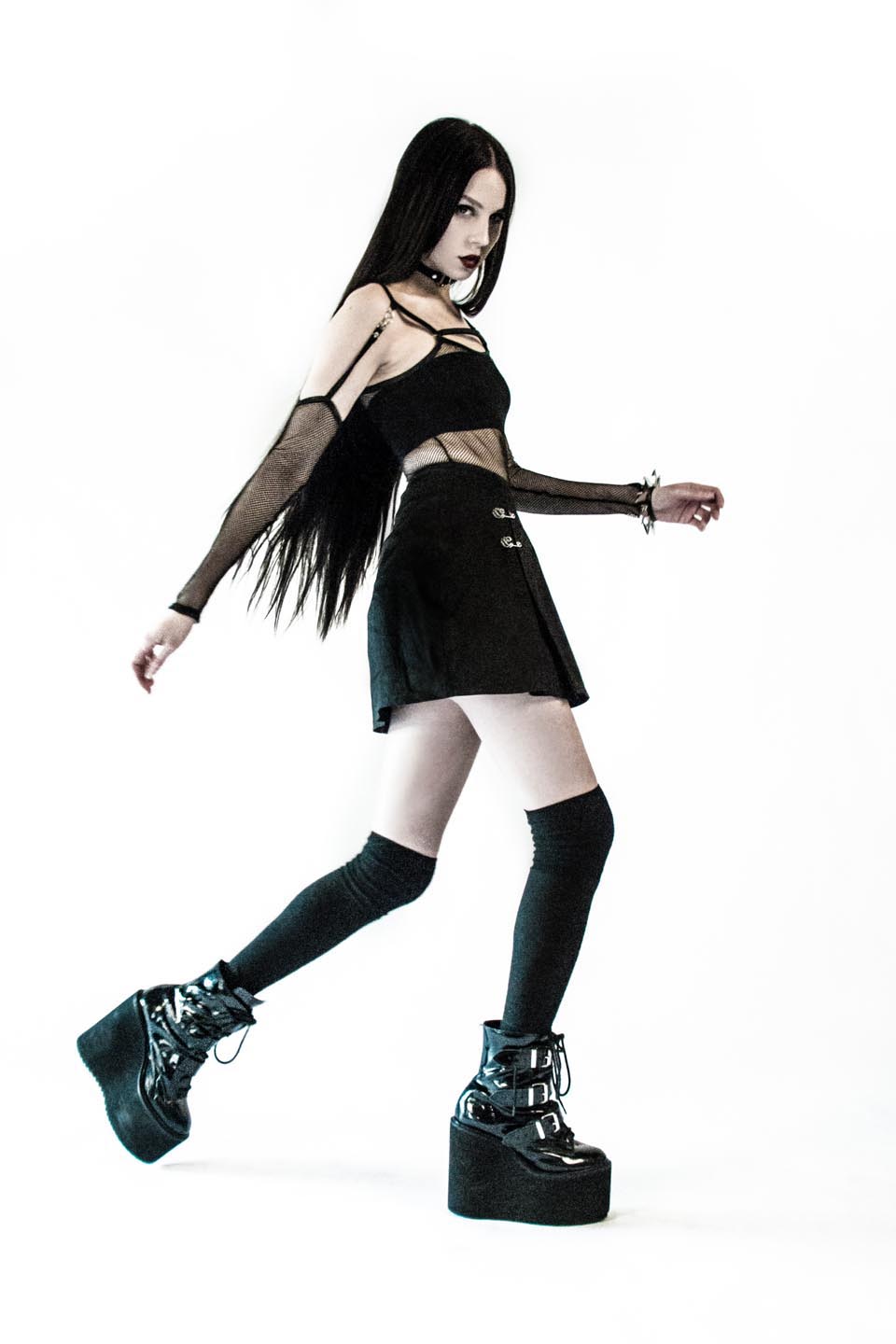 Black Transformer Fishnet Top-Tops-Lip Service