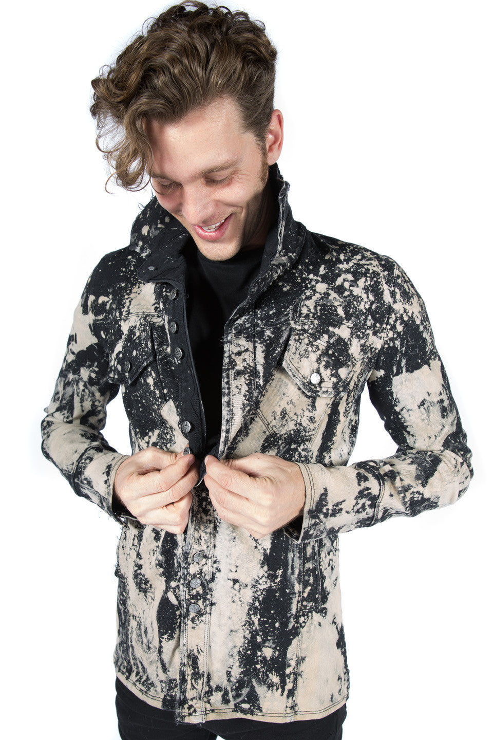 Porn Splatter Stretch Twill Jacket-Jacket-Lip Service